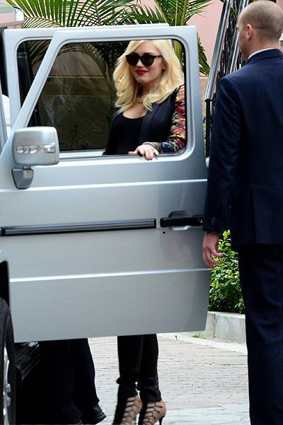 Celebrities at Gwen Stefani's baby shower at the Hotel Bel-Air in Bel-Air