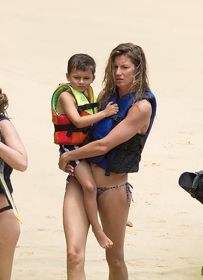 EXCLUSIVE: Gisele Bundchen enjoys a day of water sports while holidaying in her native Brazil