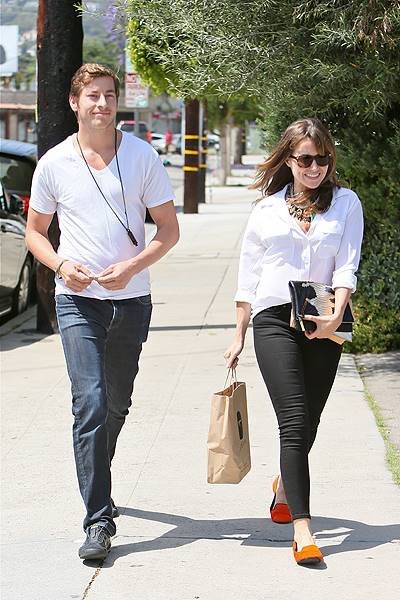 Actress Sophia Bush seen with her boyfriend, Google program manager Dan Fredinburg, leaving an office building and heading to a hair salon. Featuring: Sophia Bush,Dan Fredinburg Where: Los Angeles, CA, United States When: 24 May 2013 Credit: Michael Wrig