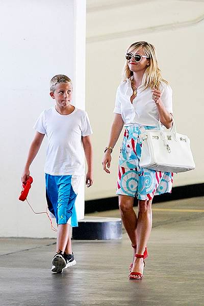 Reese Witherspoon and son Deacon out for lunch in Beverly Hills
