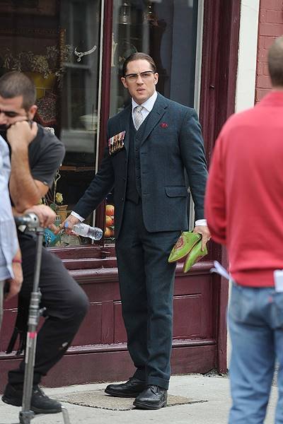 Tom Hardy Seen Filming For The Movie Legend In London