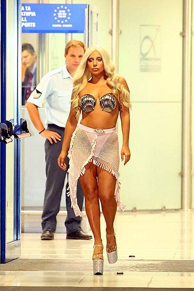 Lady Gaga arrives in Athens, Greece