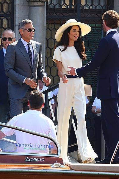 George Clooney and Amal Alamuddin in Venice