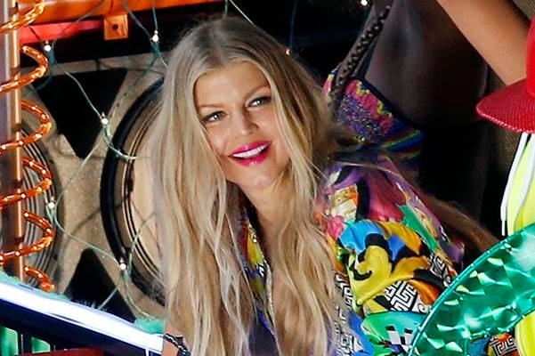 Fergie on set of her last music video clip in Downtown Los Angeles